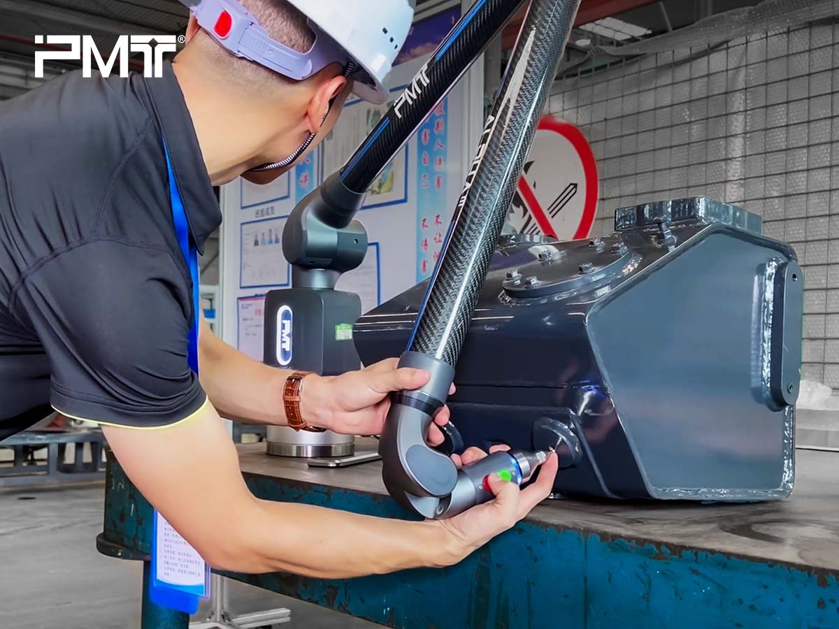 PMT portable CMM is inspecting the fuel tank